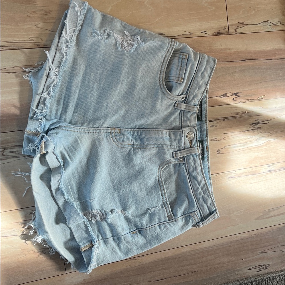 Wild Fable Light Blue Frayed Jean Shorts